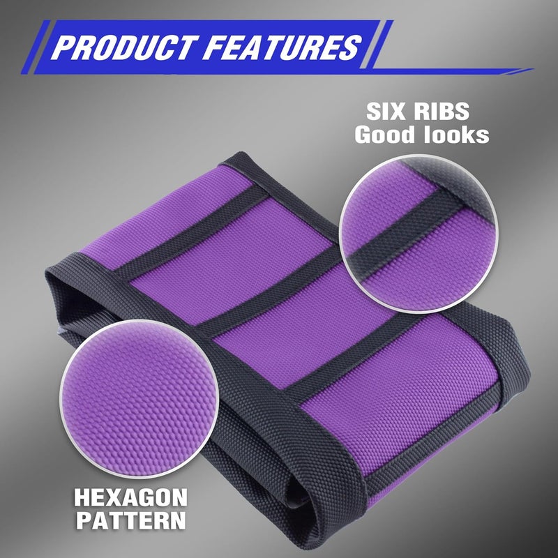fewfuss Gripper Rubber Dirt Bike Seat Cover - Universal Soft Seat Cover for Most Dirt Bike Motorcycle (Black-Purple) - Image 5